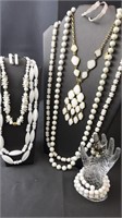 Assorted Fashion Jewelry Lot White Tones