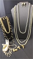 Faux Pearl Fashion Jewelry Lot