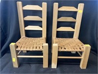 2 Ladderback Doll Chairs