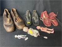 Vintage Shoes with Jointed Dolls