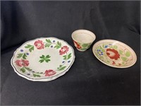 Soft Paste Plates with Handleless Cup and Saucer