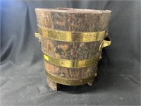 Brass Banded Footed Bucket