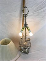 Rare Old Lamp With Serving Pieces.