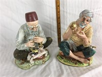 Old Men Sitting Figurines.