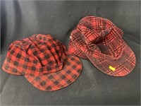2 Vintage Flannel Hats