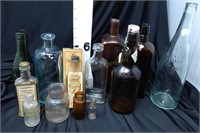 Vintage Bottles - Clear & Brown