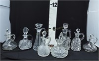 (8) Clear Glass Cruets