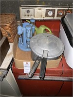 Vintage Pressure Cooker, Kitchen Utensil Holder