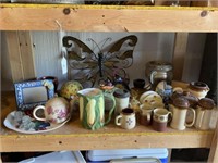 Shelf Lot of Ceramic Decor