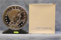 Vintage cast metal Susan B. Anthony coin bank