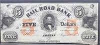 1853 Railroad Bank $5 note