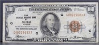 Fed Reserve of Chicago 1929 $100 note