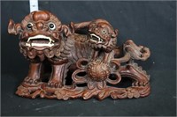 Asian dogs figural statue