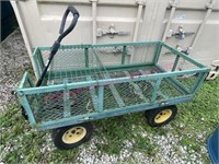 Green yard cart (2ft x 4ft) folding sides