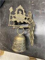 Brass Asian doorbell assembly