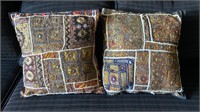 Pair Of Indian Wedding Dress Throw Pillows