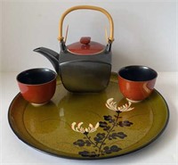 Japanese Tea Pot And Tray