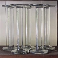 Five Antique Glass Store Display Stands