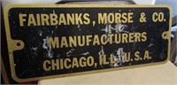 Fairbanks Morse & Company 15"X6.5"