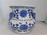 Vase de porcelaine à 2 poignées style asiatique