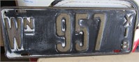 Vintage 1918  License Plate 14"X 6"