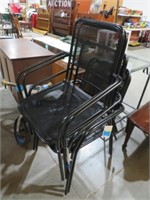 5 BRAND NEW ROOM ESSENTIALS METAL STACKING CHAIRS