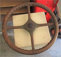 WWII Truck Wood & Iron Steering Wheel