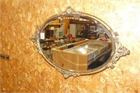 Beveled Mirror With Metal Frame 24"Long
