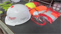 SAFETY VESTS, HARD HAT, SAFETY GLASSES