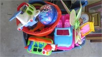 TOTE OF TOYS LOT