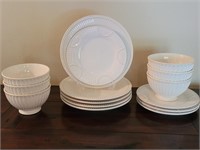 Lenox (15) White Porcelain Dish Set:   5/7
