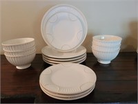 Lenox (15) White Porcelain Dish Set:   6/7