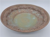 Studio Terra Cotta Pottery Bowl with Green Glaze