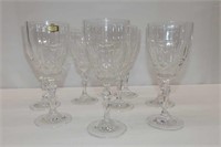 8 Lead Crystal Wine Goblets 8"H