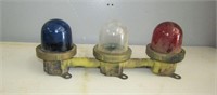 Antique Signal Light 20" L Glass Globes