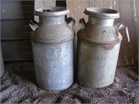 (2) FARMERS COOP MILK CANS