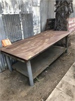 4' X  8' Welding/Shop Table with Vise extension