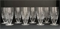 Eight Lismore Water Goblets by Waterford