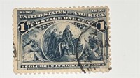 1893 Columbian Exposition US Postage Stamp 1c.