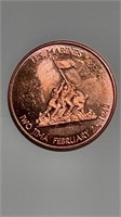 USMC IWO JIMA Coin. 1oz.
