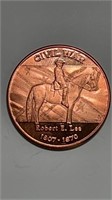 Civil War General Robert E. Lee Coin. 1oz.