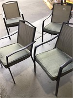 5-Damaged 5 Outdoor Dining Chairs W/Cushions