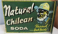 Vintage Natural Chilean Soda Double Sided Sign