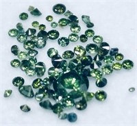 0.90 cts Assorted Natural Green Diamonds