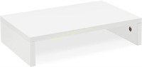 Teamix White Monitor Stand for Desk