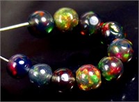 2.37 cts Natural Ethiopian Black Fire Opal Beads