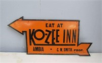 Vintage Eat at Ko-Zeen Inn Sign 23" X 10"