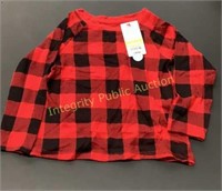 Long Sleeve Shirt Red/Black Plaid 2T