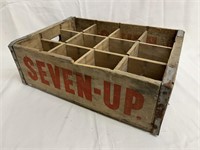 Vintage 7-Up Wooden Bottle Crate