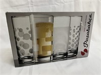 Pasabahce Trend - 4 Hi Ball Glasses New In Box!